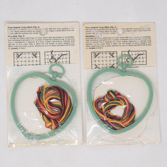 Lot 2 Glad Were Sisters Counted Cross Stitch Kit New Berlin Co 30533 Ornament - Picture 2 of 4